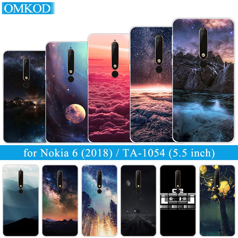 Для Nokia 6 2018 второго поколения 2th чехол для телефона мягкий силикон 5 дюймов Чехлы