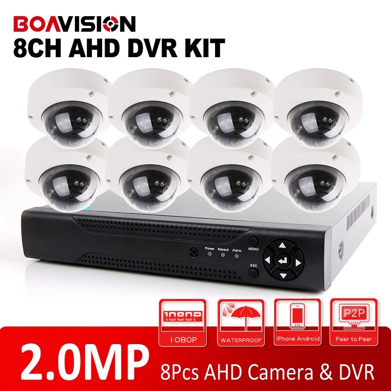 bilder für BOAVISION 1080 P Security Camera System 8CH AHD DVR System Kit Mit 8 STÜCKE Outdoor Dome IR 10 mt Nachtsicht CCTV AHD Kamera 2MP bilder für BOAVISION 1080 P Security Camera System 8CH AHD DVR System Kit Mit 8 STÜCKE Outdoor Dome IR 10 mt Nachtsicht CCTV AHD Kamera 2MP