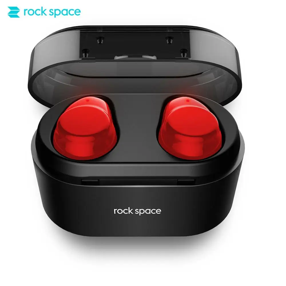 

ROCKSPACE TWS Bluetooth Earphone Earbuds Touch Control Hifi Stereo Wireless Microphone for Phone With Charger Charging Box Mini