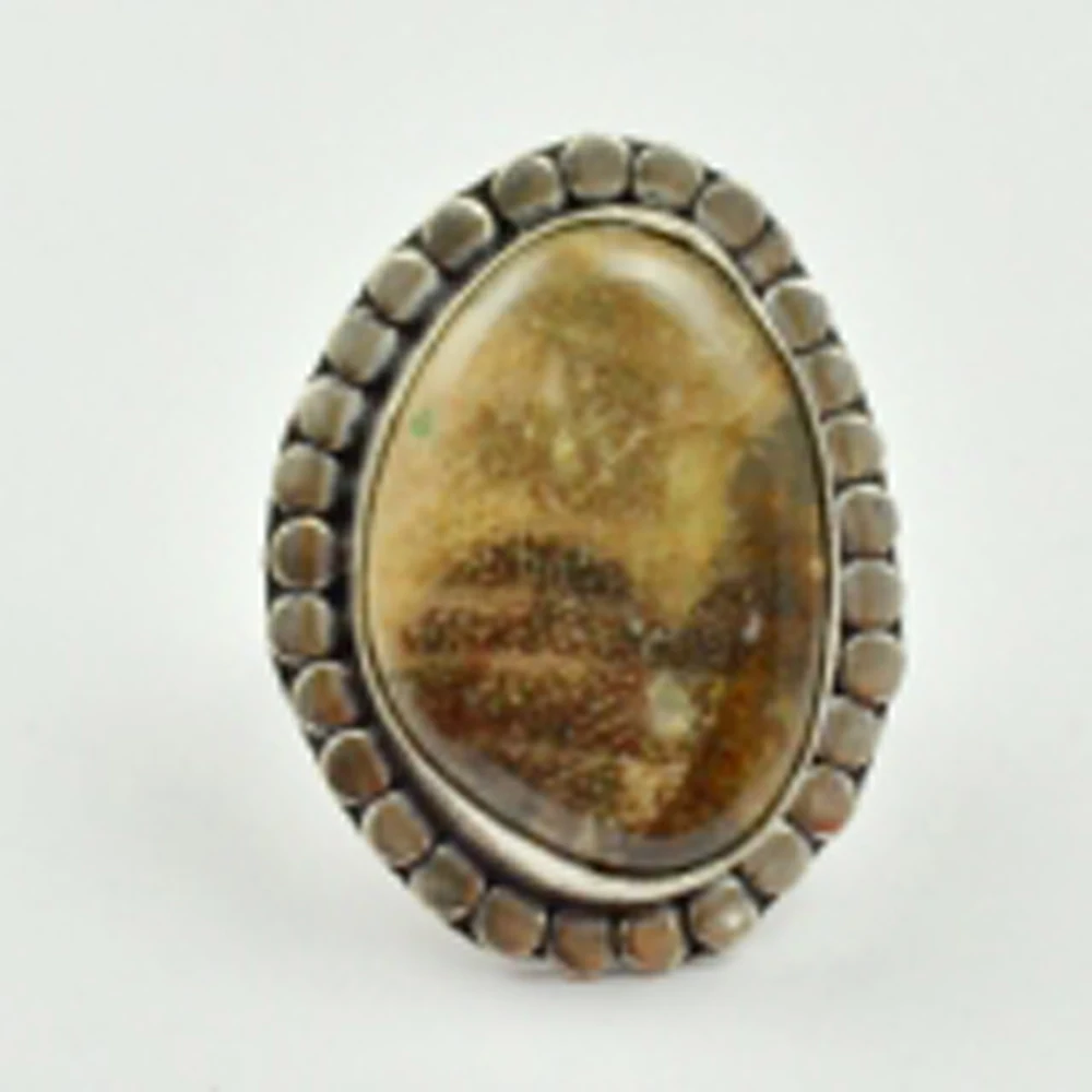 

Jaspers Ring Silver Overlay over Copper, USA Size 7.5 , R3190