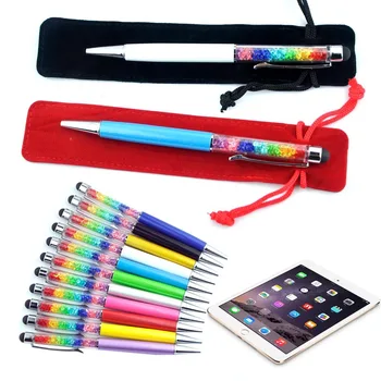 

1000pcs/lot Universal 2 In 1 Capacitive Pen Touch Screen Drawing Stylus for Smartphone for iPhone for iPad Tablet PC custom logo