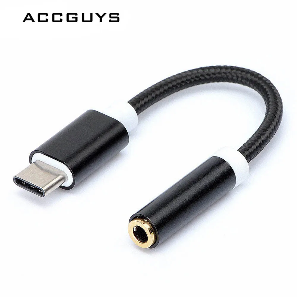 Тип usb C до 3,5 ММ Наушники разъем адаптера ACCGUYS на обоих концах для подключения внешних устройств к автомагнитоле для huawei P10 P20 Nexus 5X6 P/MOTO Z Xiaomi 6