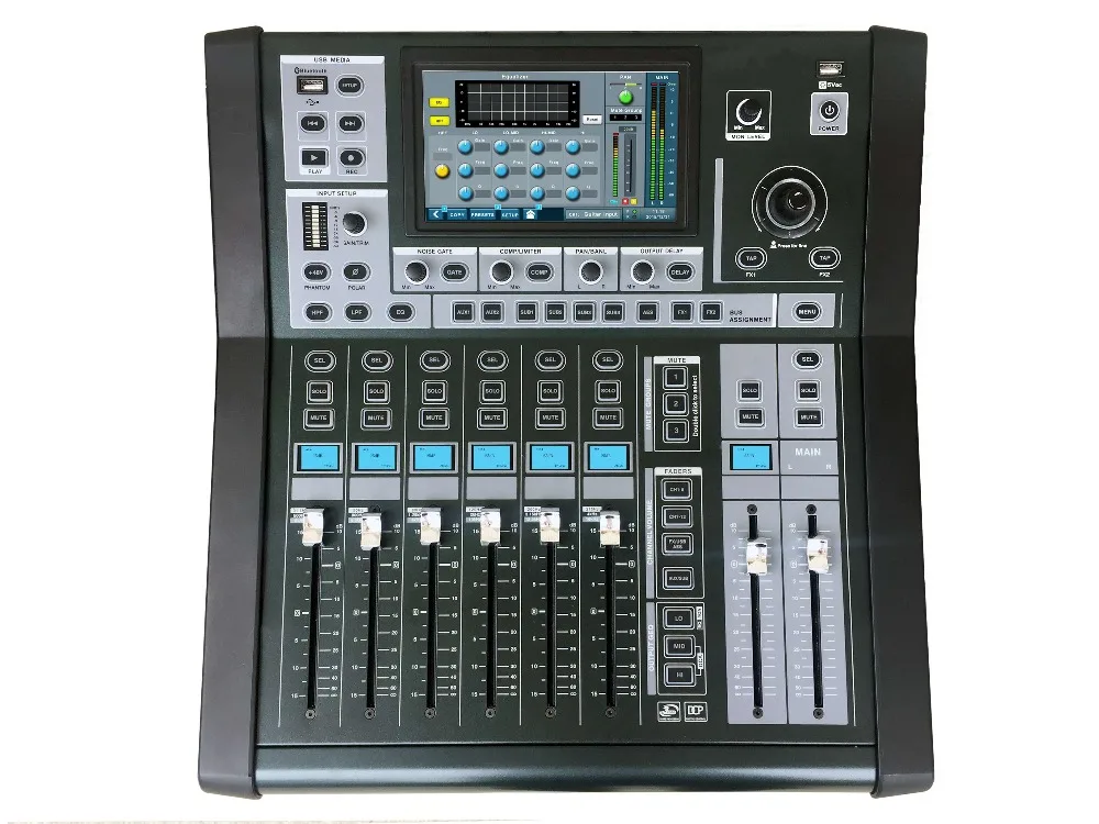 

Swiftautoid SA DM9000 Pro DJ 18 Channel Multi-function Mixer Controller with WIFI/Bluetooth+USB Phantom Power Audio Sound Mixing