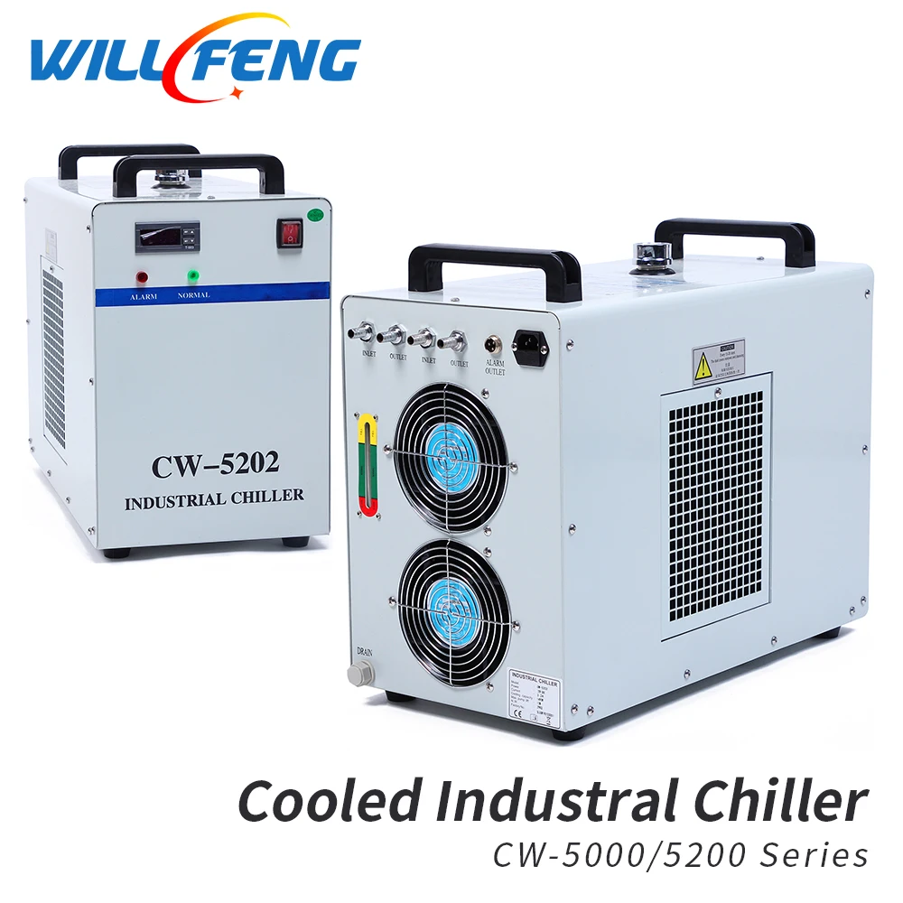 

Will Feng CW5200 CW5202 Industry Water Chiller For Co2 Laser Cutter Engraving Machine ,Cooling 100w 150w Laser Tube CNC Spindle