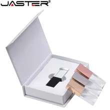 JASTER логотип прозрачный Usb 2,0 флеш-накопитель с подарочной коробкой 2 ГБ 4 ГБ 8 ГБ 16 ГБ 32 ГБ 64 ГБ(более 10 шт бесплатный логотип