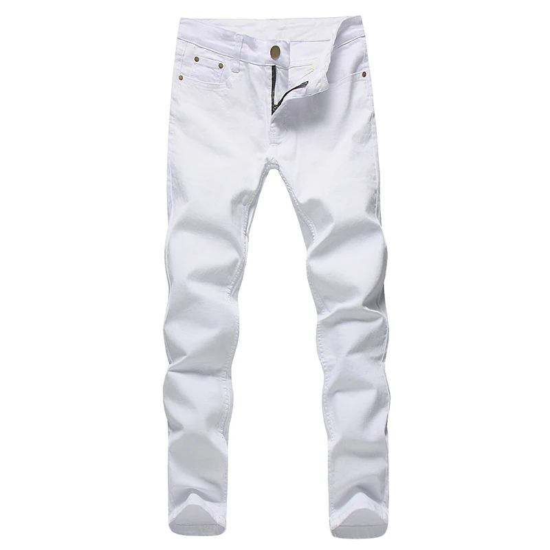 

2018 sunlight Men Jeans White Design Slim Fit Skinny Ripped Casual Biker Jeans For Men