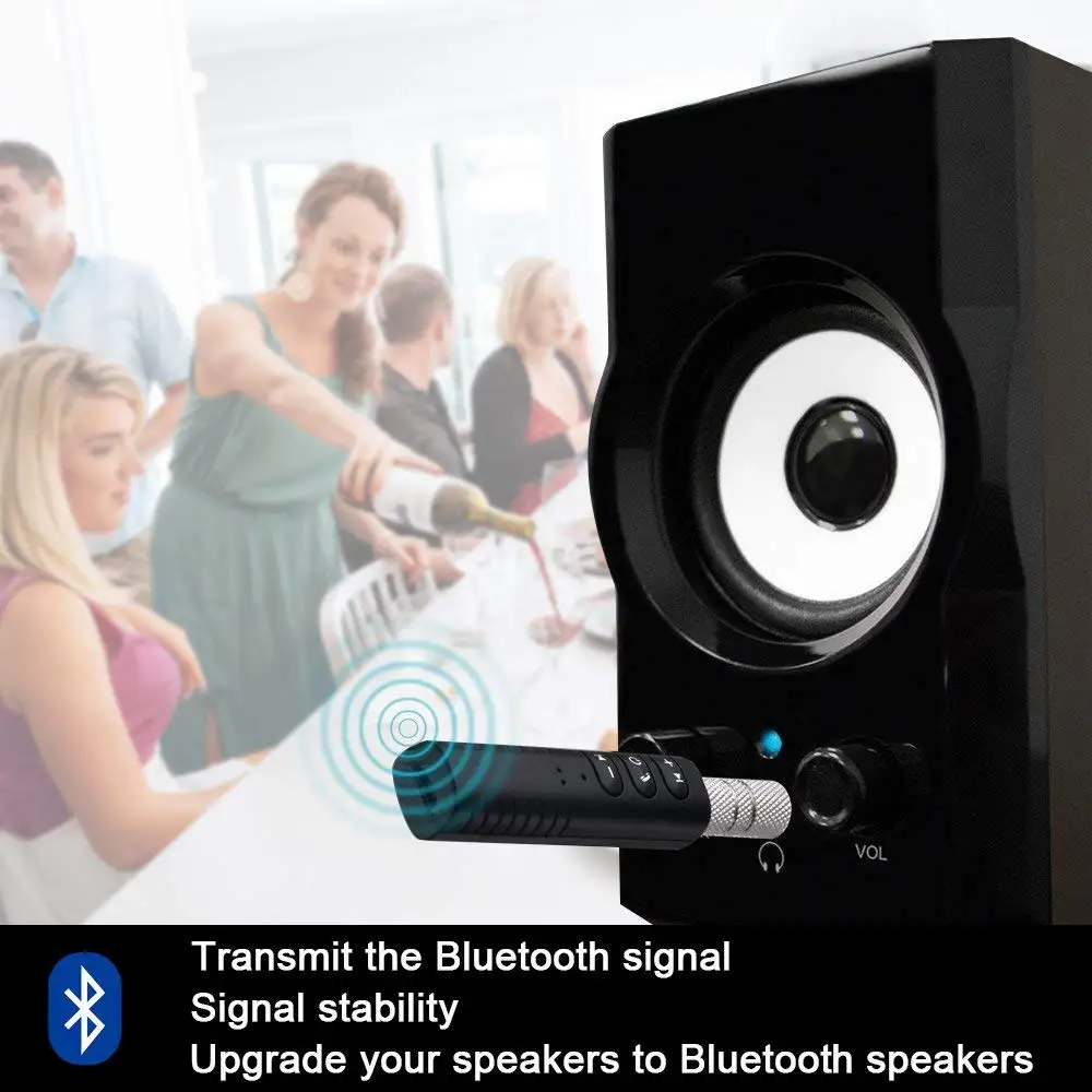 DZLST Bluetooth приемник Универсальный V4.1 Автомобильный Bluetooth AUX для наушников Reciever Jack Handsfree беспроводной музыкальный аудио адаптер