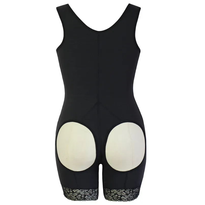 New Women Summer Autumn Seamless Firm Control Solid Shapewear Sexy backless Hip-lift Faja Open Bust Bodysuit Body Shapers #4Ma02 (5)