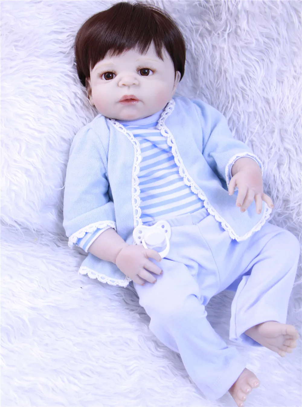 NPKCOLLECTION Мода reborn baby куклы мальчиков, девочек 22 "55 см полный средства ухода за кожей силиконовые куклы reborn может ввести воды bebes bonecas