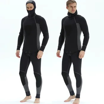 

3mm new chloroprene rubber two pieces of submersible full black submersible suit surfers for cold protection and warmth
