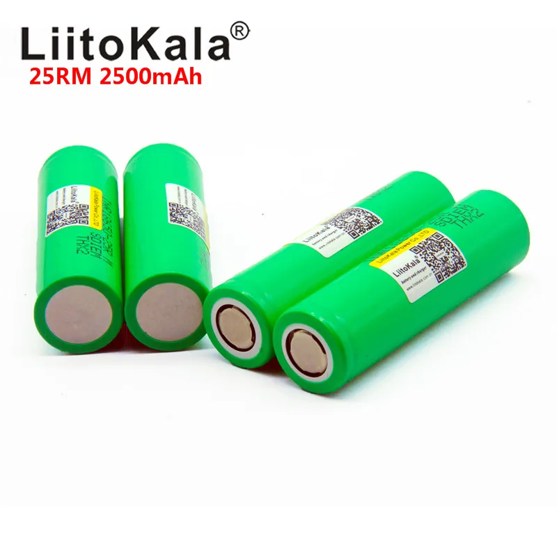LiitoKala бренд 18650 2500mAh аккумуляторная батарея 3,6 V INR18650 25R M 20A разрядка Горячая