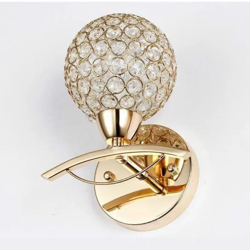 Esquerda e Direita Lâmpada de Parede de Prata Prata de Ouro Sala de Cabeceira Lâmpada de Parede Par de Cromo um Luz Sconce da de Ouro Foyer Quarto Luz Sconce Cristal 8 light sconce