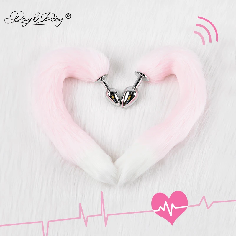DAVYDAISY S/M/L Лоскутная Анальная пробка с искусственным лисьим хвостом из