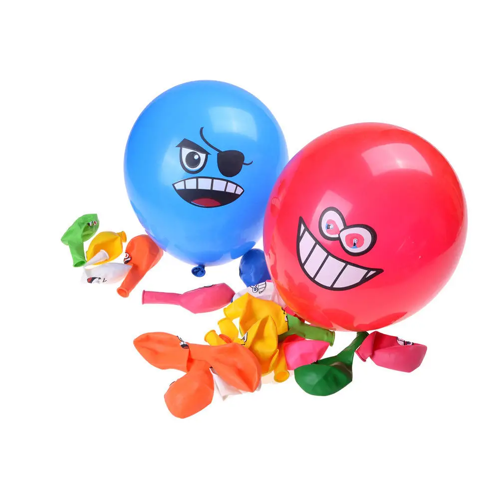 Big Eyes Smile Face Latex Balloons Happy Birthday Party Decoration Inflatable Air Ballons Balls for Kid Gift Random send 100PCS