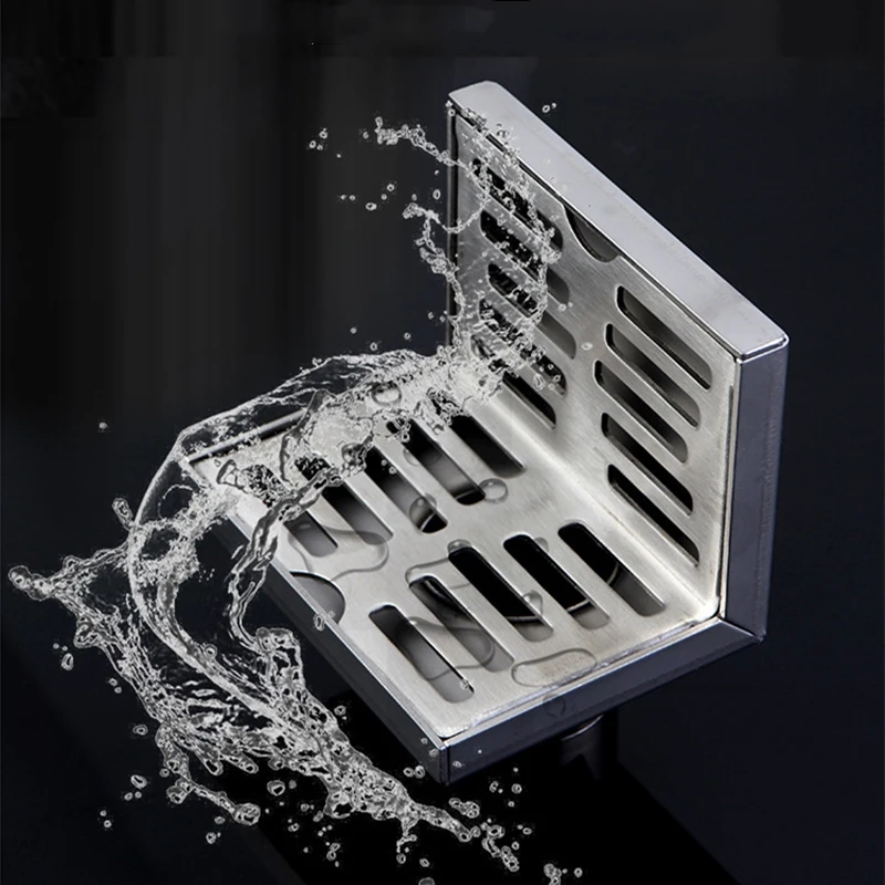 

Stainless Steel Bathroom Floor Drain Tile Insert Shower Linear Drain Grate Drainer Shower Drain Channel Water Outlet
