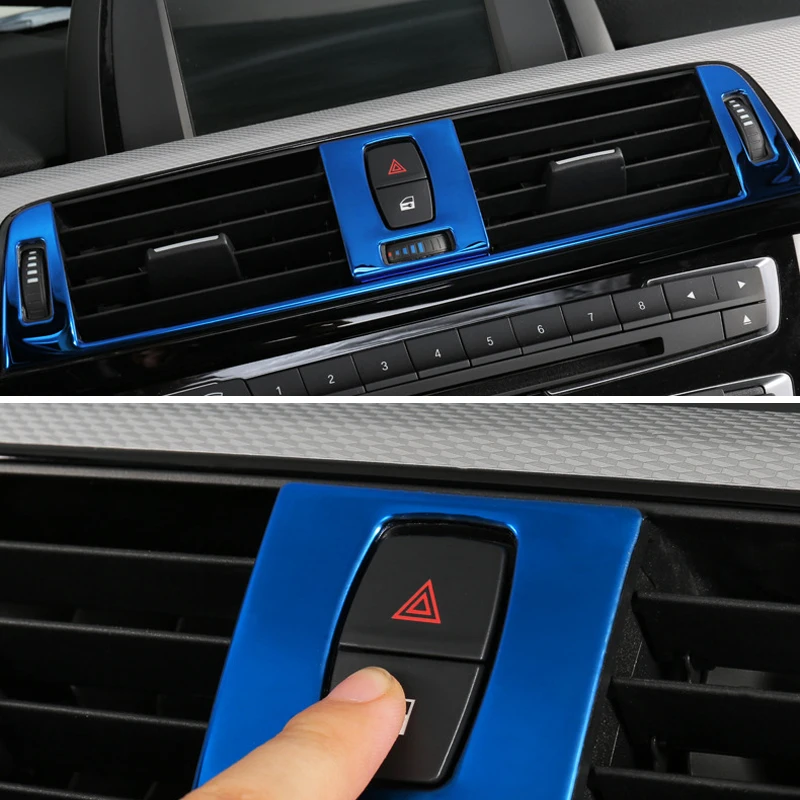 Для BMW F30 3 серии 2013- автомобильный Стайлинг автомобиля Кондиционер переменного тока вентиляционное отверстие украшения внутреннее покрытие наклейкой авто аксессуары