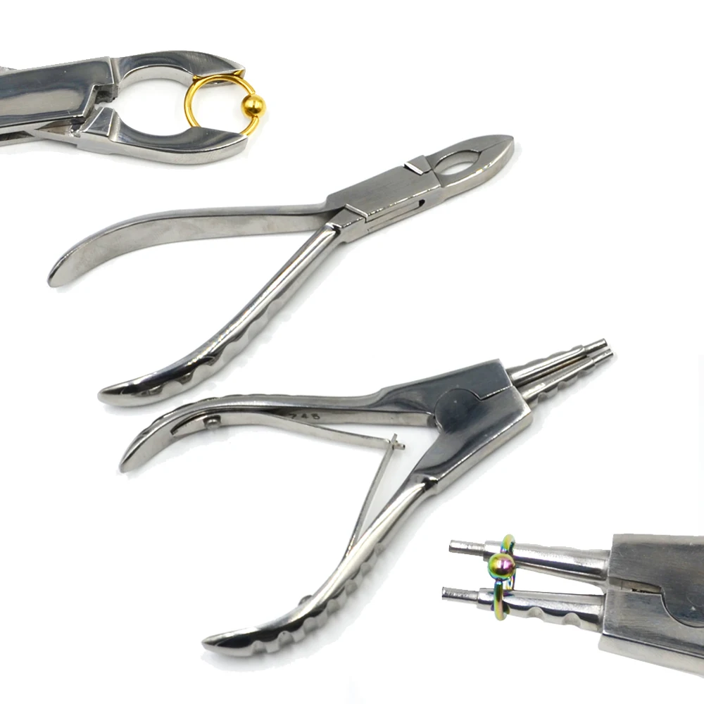 1Piece Premium Ring Opening Closing Plier Tool Stainless Steel Body Piercing Jewelry Loop Closer Captive Bead Closure Pliers