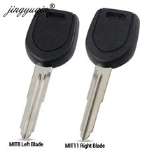 Jingyuqin 10 шт. MIT11 MIT8 транспондер ключ оболочки для Mitsubishi Colt Outlander Mirage Pajero удаленный ключ без чипа влево/вправо лезвие