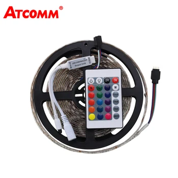 

5050 RGB LED Strip Light 5M 300 LEDs Waterproof IP67 LED Diode Tape with 12V 3A Power Adapter 24Key IR Remote Controller