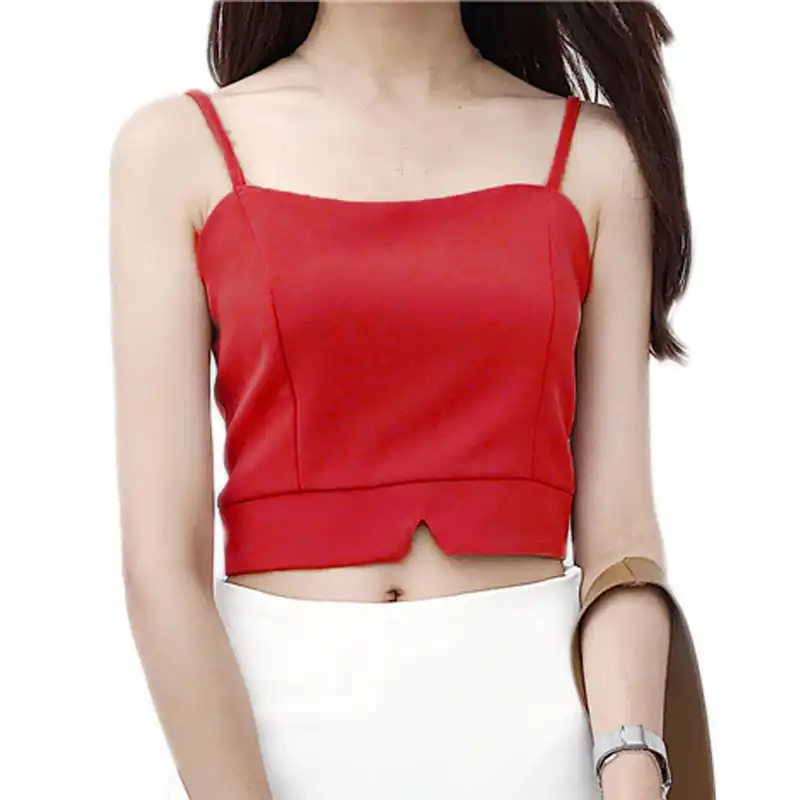 white cropped vest top
