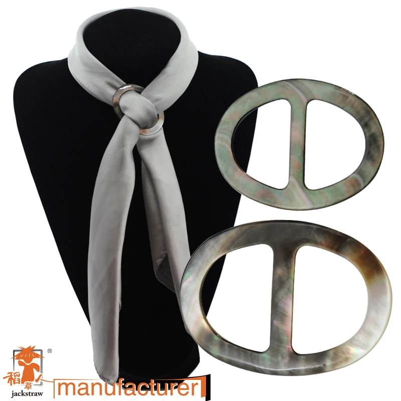 

2018 newest high quality jewelry natural black shell brooch scarf clip scarver