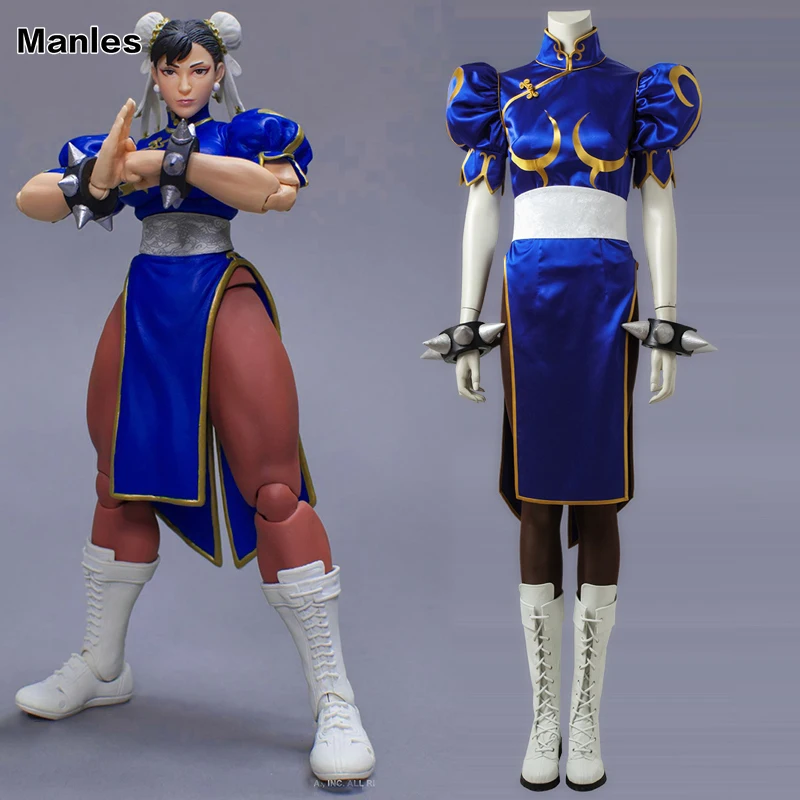 

Fighter V Cosplay Chun-Li Costume Hot Game Outfit Fancy Dress Halloween Carnival Whole Set Female Adult Women Custom Made