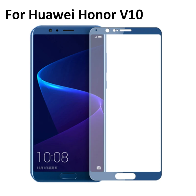 2pcs Black Ultra Thin Screen Protector Tempered Glass For Huawei Honor V10 V 10 Full Screen Protective For Huawei Honor V10 Phone Screen Protectors Aliexpress
