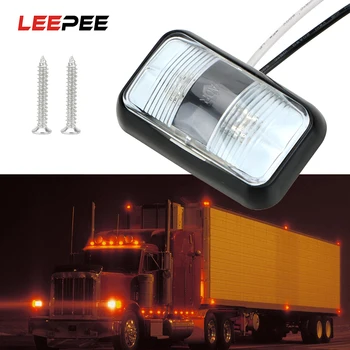 

LEEPEE Truck Side Marker Light Piranha Blinker Light For Trailer Boat 2 LED Waterproof Dark Warning Red Yellow DC 10V-30V