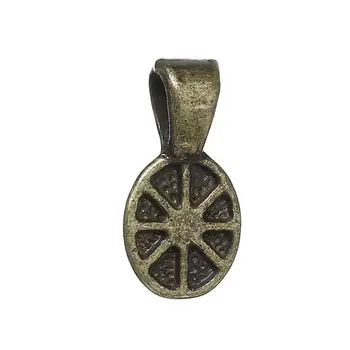 

8SEASONS Glue on Bail Tags Oval Antique Bronze Cabochon Setting(Fits 8.5mm x 7.5mm) 15mm x 8mm,300PCs Hot new
