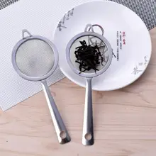 17,5*7 см Тонкая нержавеющая сталь сетчатый фильтр Дуршлаг Мука сито с ручкой сок чай лед сито для муки инструменты SN1840