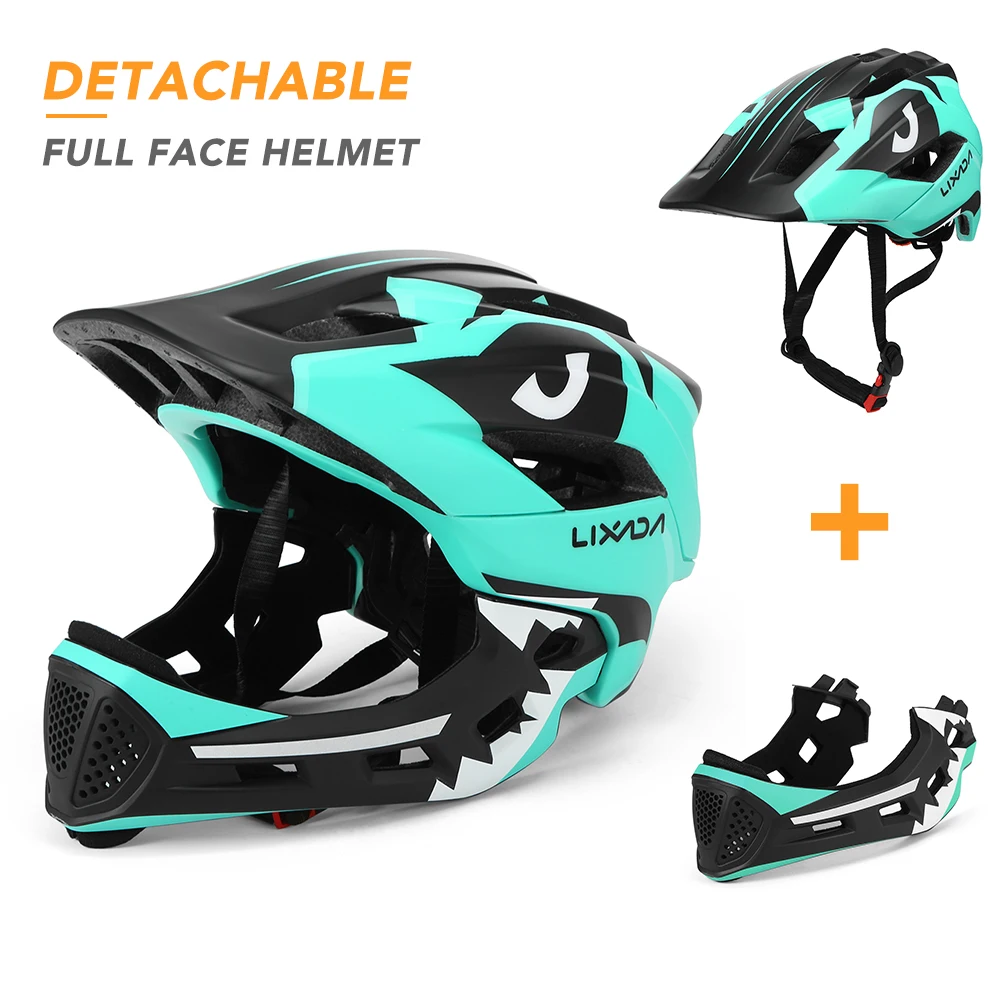 

Lixada Kids Cycling Helmet Detachable Full Face Helmet Children Sports Safety Helmet for Cycling Skateboarding Roller Skating