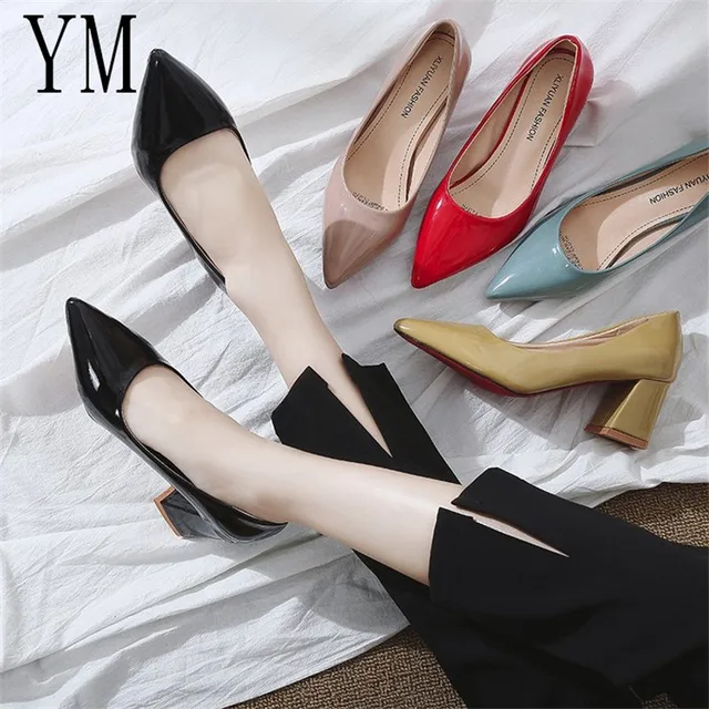 Aliexpress.com : Buy 2019 Hot Women Pumps Black High heels 6.5cm Lady ...