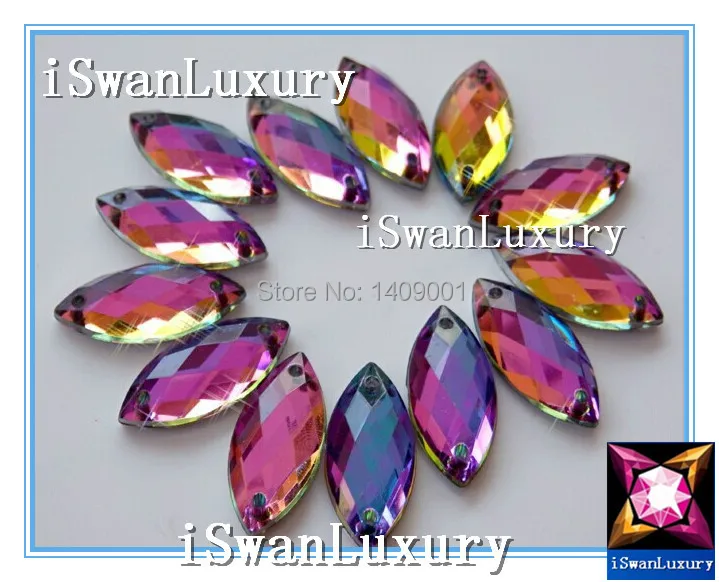 Best Choice Rainbow Multi Color 9x20mm Rhinestones Marquise Loose Beads Stones Sew-on For Sewing Accessories Scrapbook Flat Back | Дом и сад