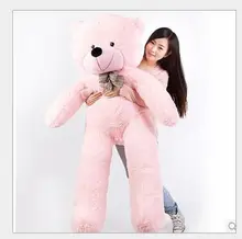 super huge lovely pink plush teddy bear toy cute big eyes bow big stuffed teddy bear