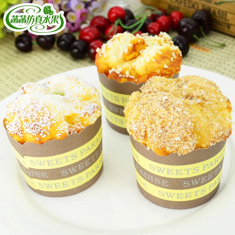 

Artificial cake refrigerator stickers food fake cake sesame seed raisins bread mold wedding accessories