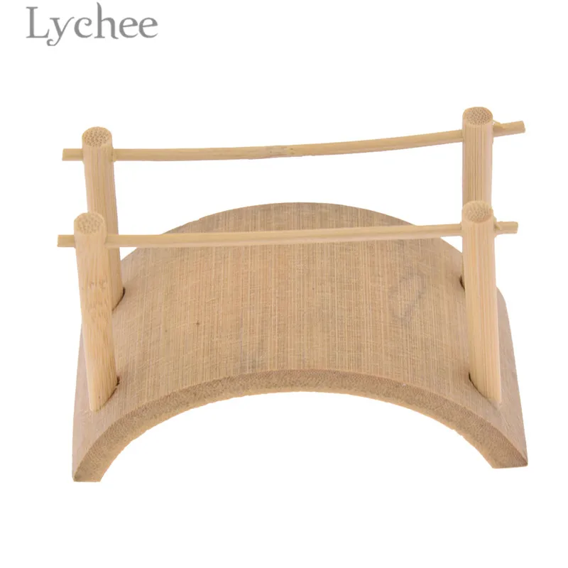 Lychee Zen сад бамбуковый мост мини арочный ремесла фигурки миниатюрные украшения