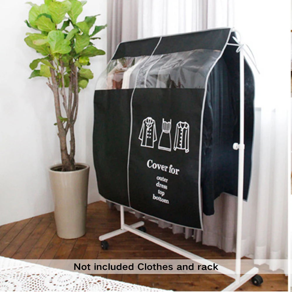 

Non-woven Suit Dress Case Storage Hanger Clothes Dust Cover Garment Closet Organizer Protector Coat Hanging Pouch Transparent