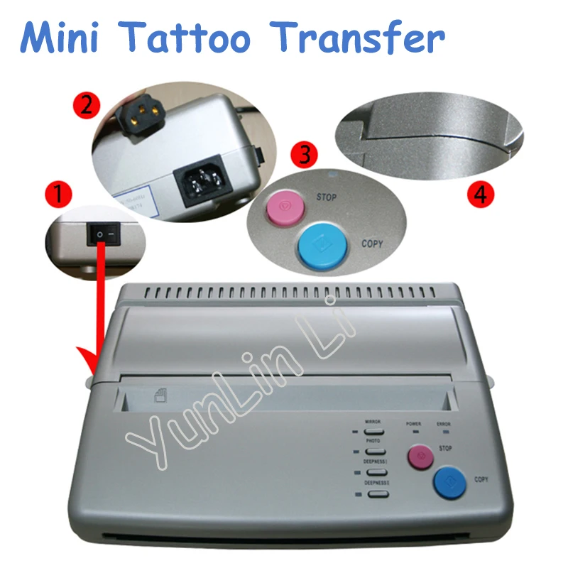 

Mini Tattoo Transfer Machine Essence Transfer Machine Tattoo Thermal Copier Printing Transfer with English Manual I175
