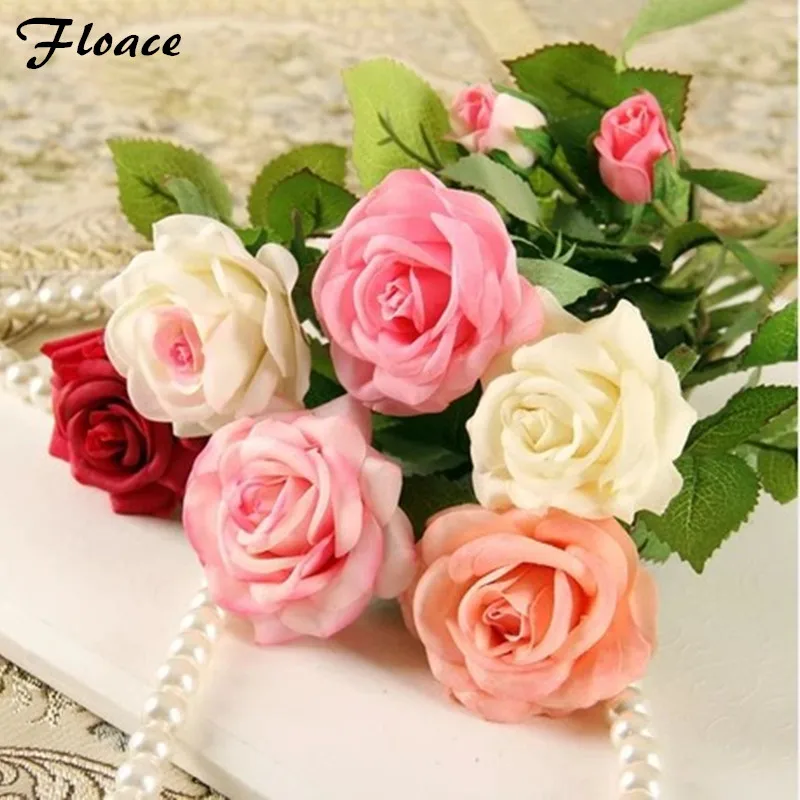 Floace 7pcs/lot 2 heads Artificial decorative silk Flowers Real Touch
