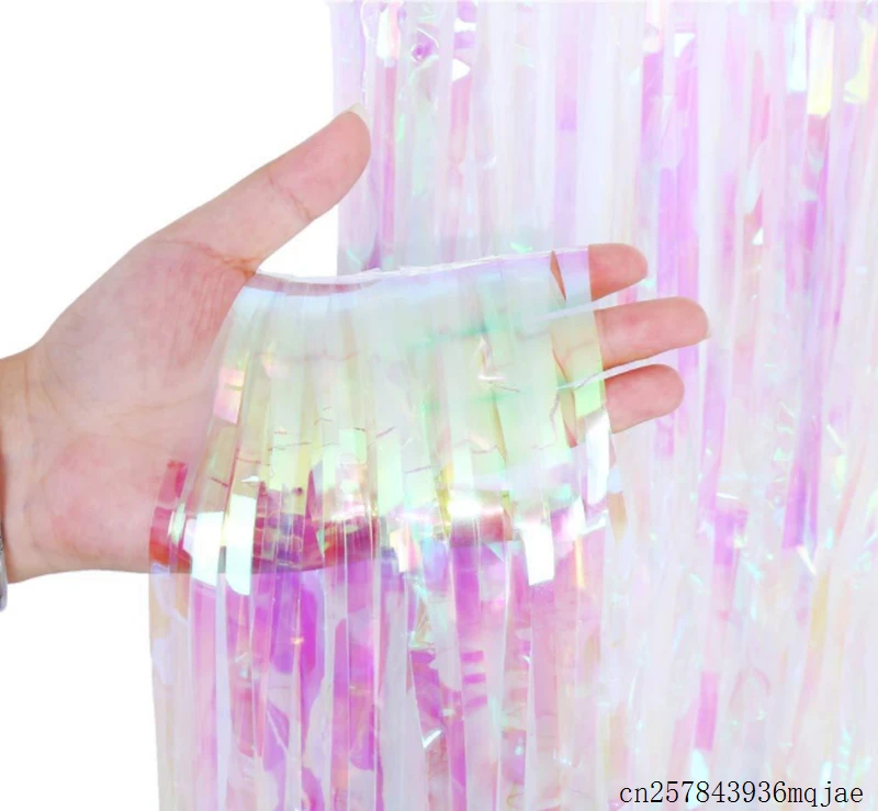 

50 шт. блестящие занавески для дождя цвета радуги металлическая бахрома из фольги Свадебные Декорации фоны для фотосъемки