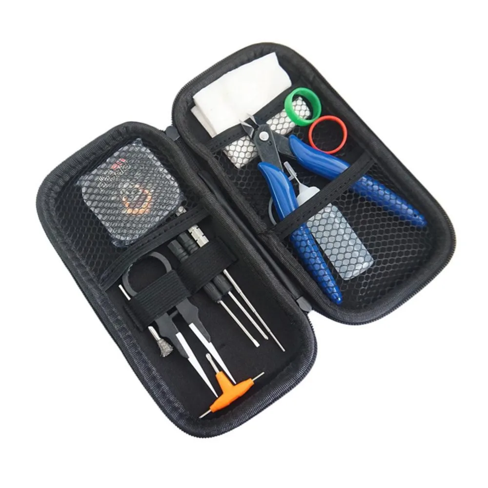 

13Pcs/set Mini Vape DIY Tool Bag Tweezers Pliers Wire Heaters Kit Coil Jig Winding For Packing Electronic Cigarette Accessories
