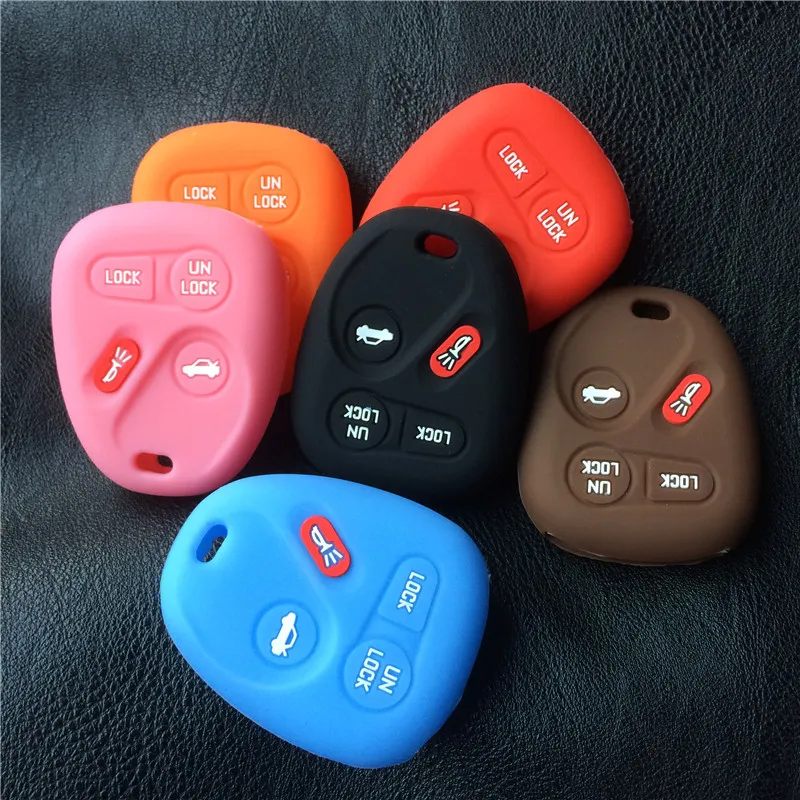 Silicone rubber car key cover case For Chevrolet Impala Blazer Corvette