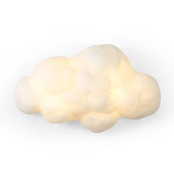 

Nordic cloud wall lamp modern silk cotton bedroom wall lights wedding children's room decor lamps luminaire Kitchen fixtures