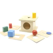 Montessori Sensory Toys Shape Match Up Game Box 6 in 1 Wooden Learning Educational Baby Toys Juguetes Montessori G0564H