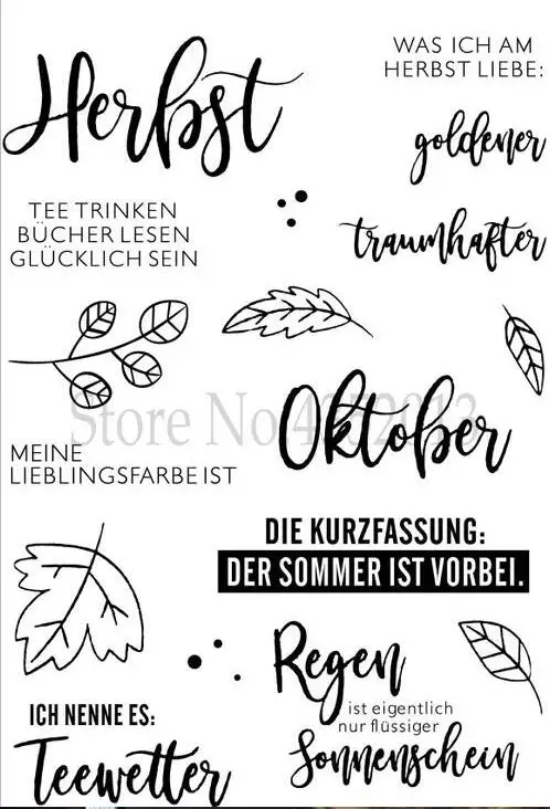 

German Transparent Clear Silicone Stamp Seal for DIY scrapbooking photo album Decorative clear stamps A153