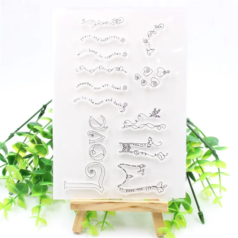 

YPP CRAFT Peace And Happiness Transparent Clear Silicone Stamps for DIY Scrapbooking/Card Making/Kids Decoration Supplies 605