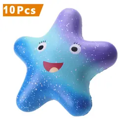 10 шт./лот замедлить рост мягкими Vlampo Starfish Galaxy оптовая PU пены снятие стресса Emoji Starfish легко играть руки подушку