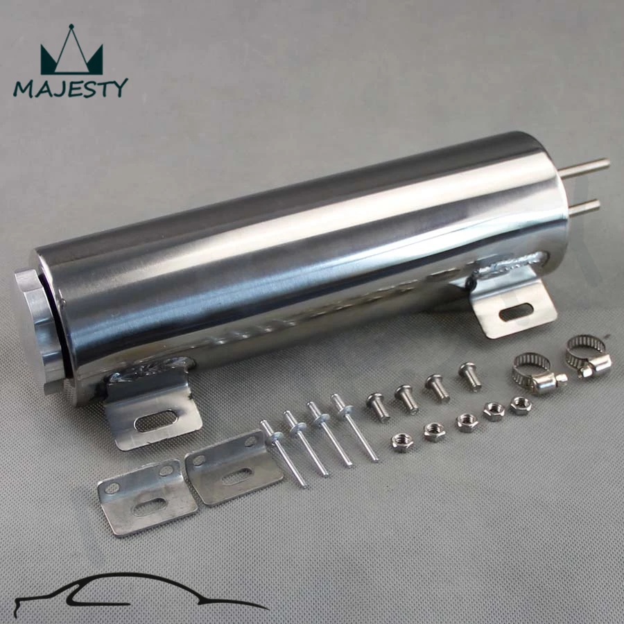 

3" x 10" 3 x10 Polished Stainless Steel 34 oz Radiator Over Flow Tank SBC BBC
