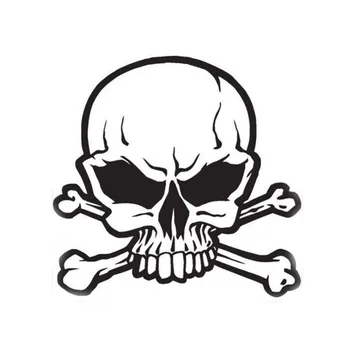 

(50 pieces /lot) Wholesale New Skull Car Sticker Decals Decoration Motorcycle Vinyl Sticker Car styling