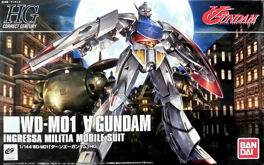 

1PCS Bandai 1/144 HGUC 177 SYSTEM WD-M01 Turn A Gundam Mobile Suit Assembly Model Kits lbx toys education toys